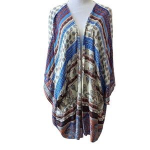 Itro Women's size Medium Lightweight Colorful Short Kimono